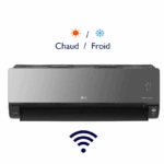 Climatiseur Dual Inverter LG 12000 BTU Chaud Froid ARTCOOL Mirror WiFi – Noir – D12UAH