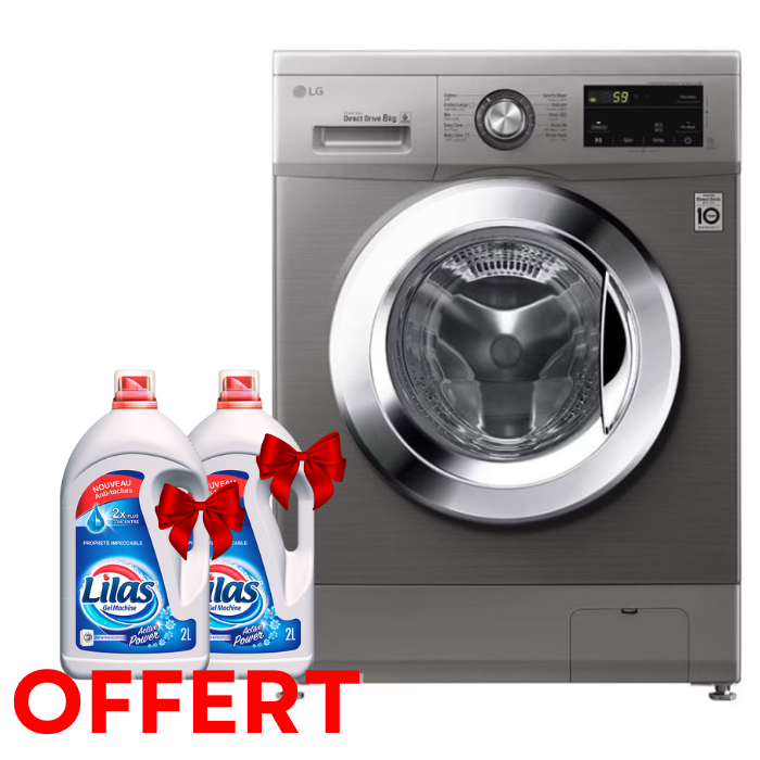 Lave Linge Frontal LG FH2J3TNG5P 8kg – Silver