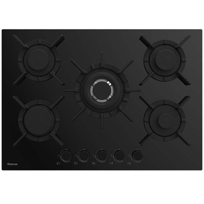 Plaque de Cuisson FOCUS F417B 5 Feux 70 cm Noir