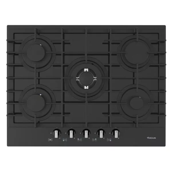 Plaque De Cuisson FOCUS F406B 5 feux 70 cm – Noir