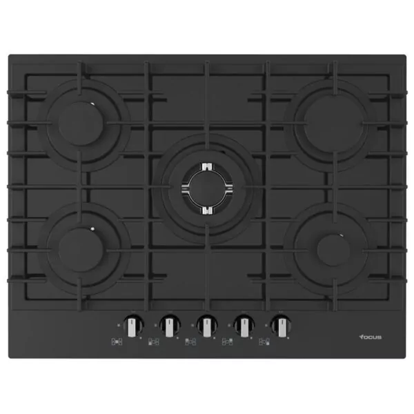 Plaque De Cuisson FOCUS F406B 5 feux 70 cm – Noir