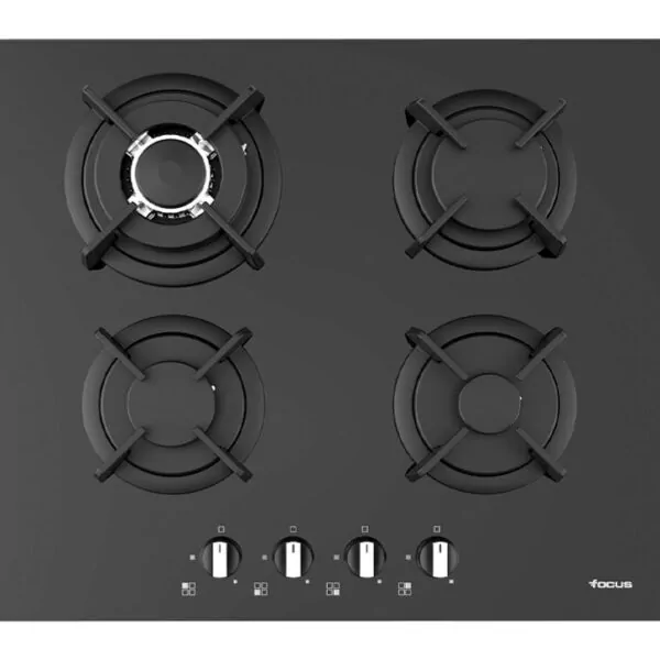 Plaque de Cuisson FOCUS F415B 4 Feux 60 cm – Noir