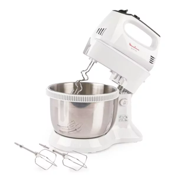 Batteur pâtisserie avec Bol MOULINEX 300 W | HM3121B1 - Blanc