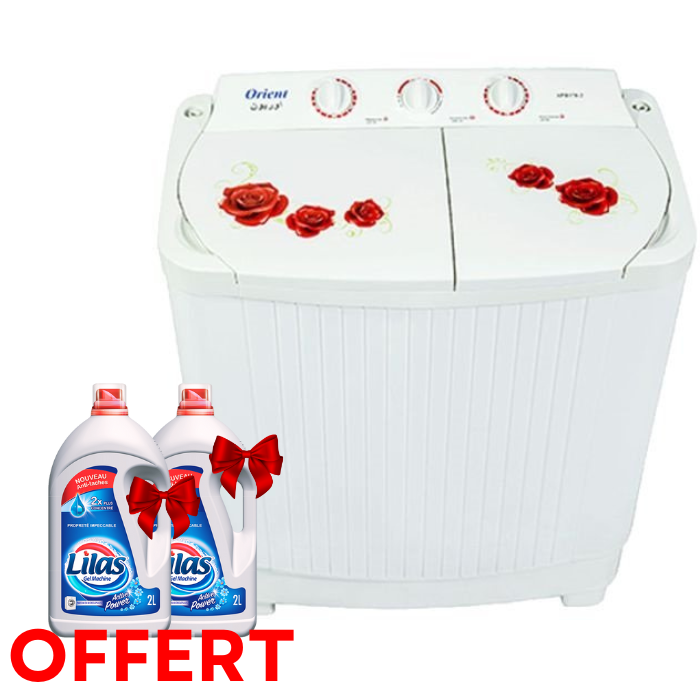 LAVE LINGE SEMI-AUTOMATIQUE ORIENT XPB18-2 8KG - BLANC