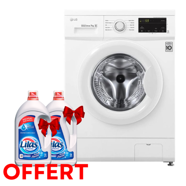 Lave Linge Frontal LG FH2J3QDNG0P 7kg – Blanc