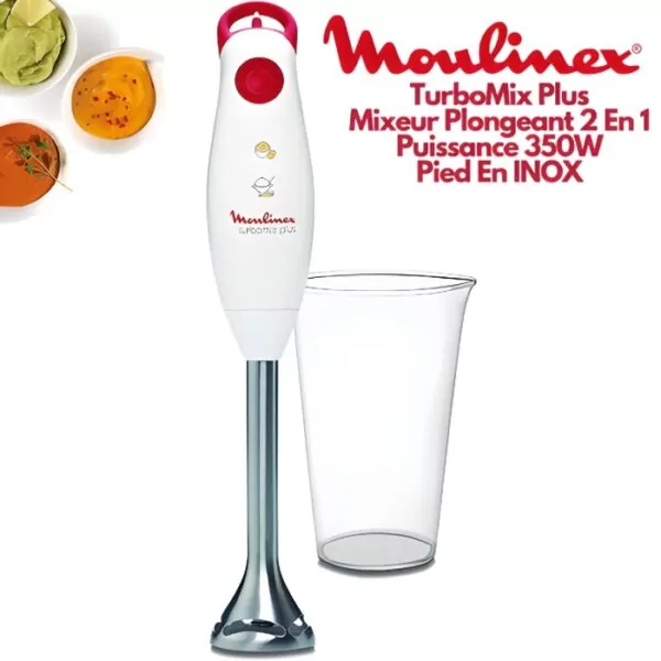 Mixeur Plongeant MOULINEX DD1011EG 350W – Blanc