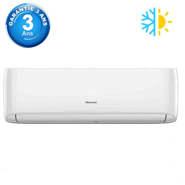 CLIMATISEUR HISENSE INVERTER SMART 12000 BTU CHAUD FROID BLANC AS-12UW4S