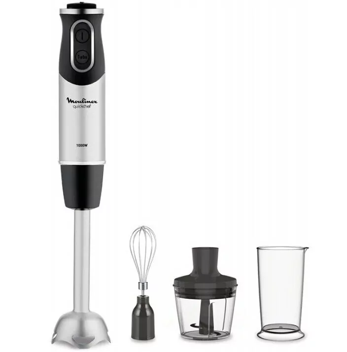 Mixeur Plongeant MOULINEX Quickchef 3en1 1000 Watts – Inox - Moulinex