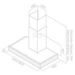 Hotte Cheminée FOCUS F918X 90cm – Inox