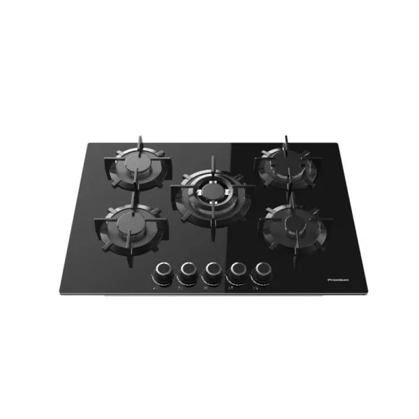 Plaque A Gaz 5 Feux 75Cm  – AP 751 BS04 – Premium – Noir