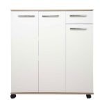 Porte Chaussures Classique SOTUFAB 3P+1T – Chêne Brut & Blanc