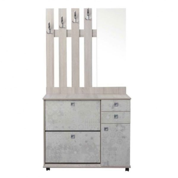 Porte Chaussures SOTUFAB Wassim II Stratifie – Chêne Brut & Mosaico