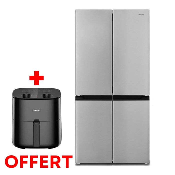 Réfrigérateur Brandt Side By Side 620 Litres – Inox – NoFrost