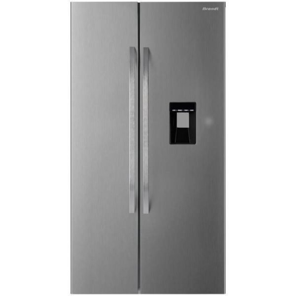 Réfrigérateur Brandt Side By Side 617 Litres – Inox – Garantie 2 ans