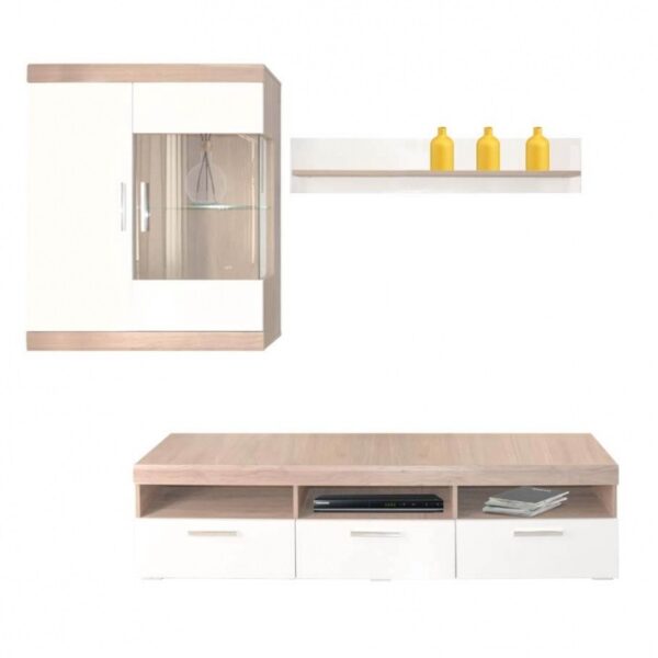 Meuble TV Living Monaco Pm – Denver & Blanc – LIV19DV/BC01