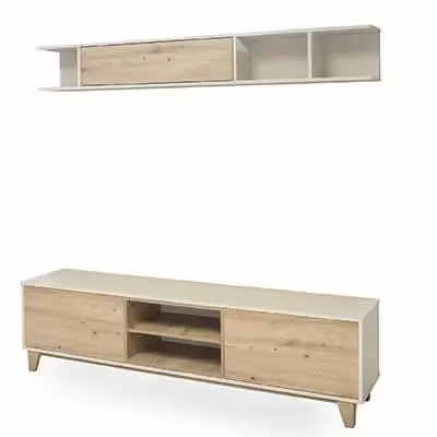 Meuble TV Living Modena Sotufab – Amazona & Beige – LIV26AM/BG