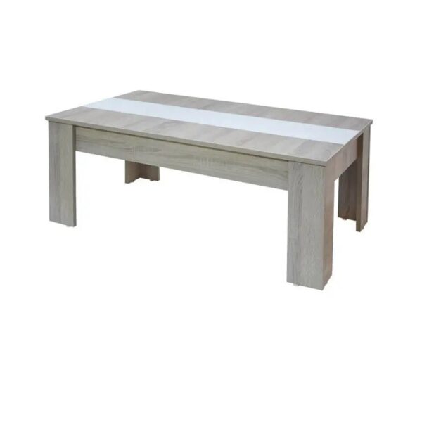 Table Basse Vienna Sotufab – Chêne Brut & Blanc – BS0135CB/BC