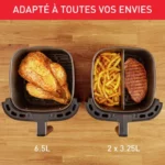 AIR FRYER MOULINEX 6.5 L – Easy Fry & Grill XXL Noir -1800 Watts – EZ801810