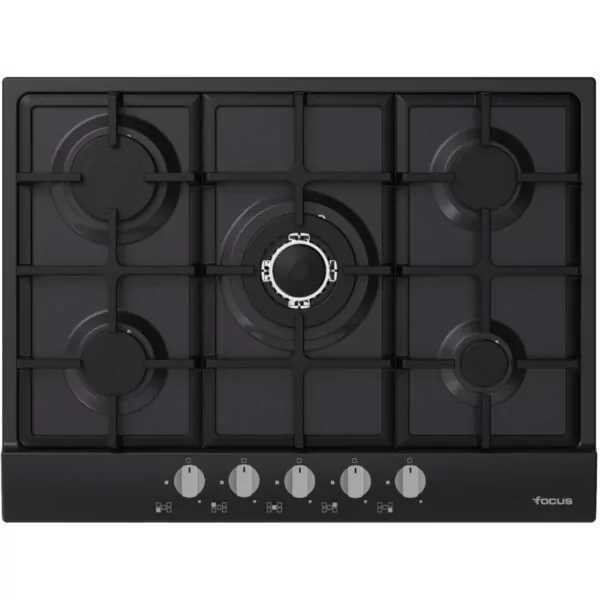Plaque de Cuisson FOCUS 5 Feux 70 cm – Noir – F478B