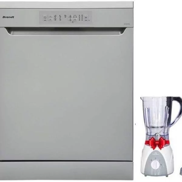 Lave Vaisselle BRANDT 13 Couverts - Silver + Blender 2en1 400W Offert