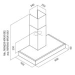 Hotte Cheminée FOCUS F618X 60cm – Inox