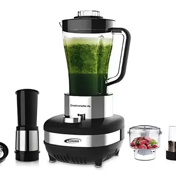 Blender 4en1 Florence HK-386 – Puissance 1500W – Noir & Silver
