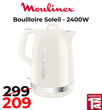 BOUILLOIRE MOULINEX SOLEIL BY320A10 2400W 1.7L – BLANC