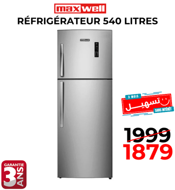 Réfrigérateur MAXWELL MAX-RDNF540AIS 540 Litres NoFrost – Inox