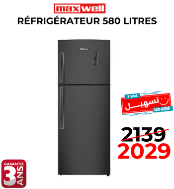 Réfrigérateur MAXWELL MAX-RDNF580AIN 580 Litres NoFrost – Noir