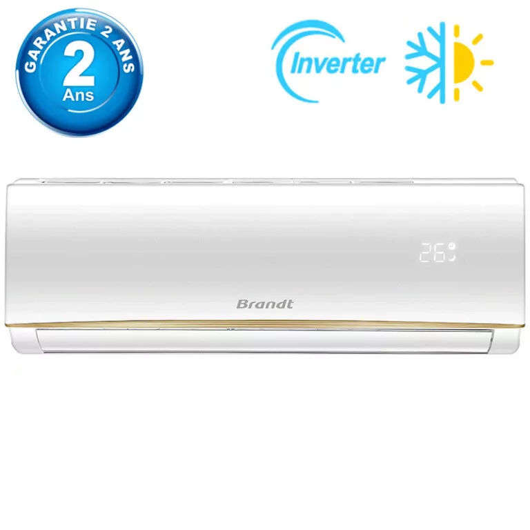 Climatiseur Brandt Inverter 12000 BTU Chaud / Froid – Blanc – BTS12TIQC