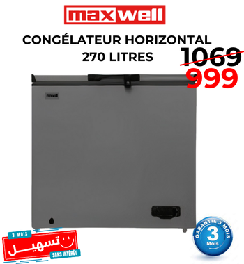 Congélateur Horizontal MAXWELL 270 Litres
