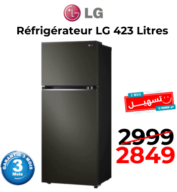Réfrigérateur Inverter LG GL-B392PXGB 423 Litres NoFrost – Noir