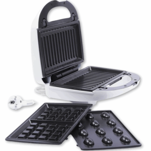 Appareil De Cuisson 3en1 Florence Panini Gaufre Zouza HK213W Blanc