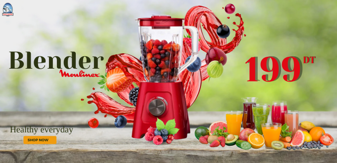 Blender MOULINEX LM2B3126 450 Watts – Blanc