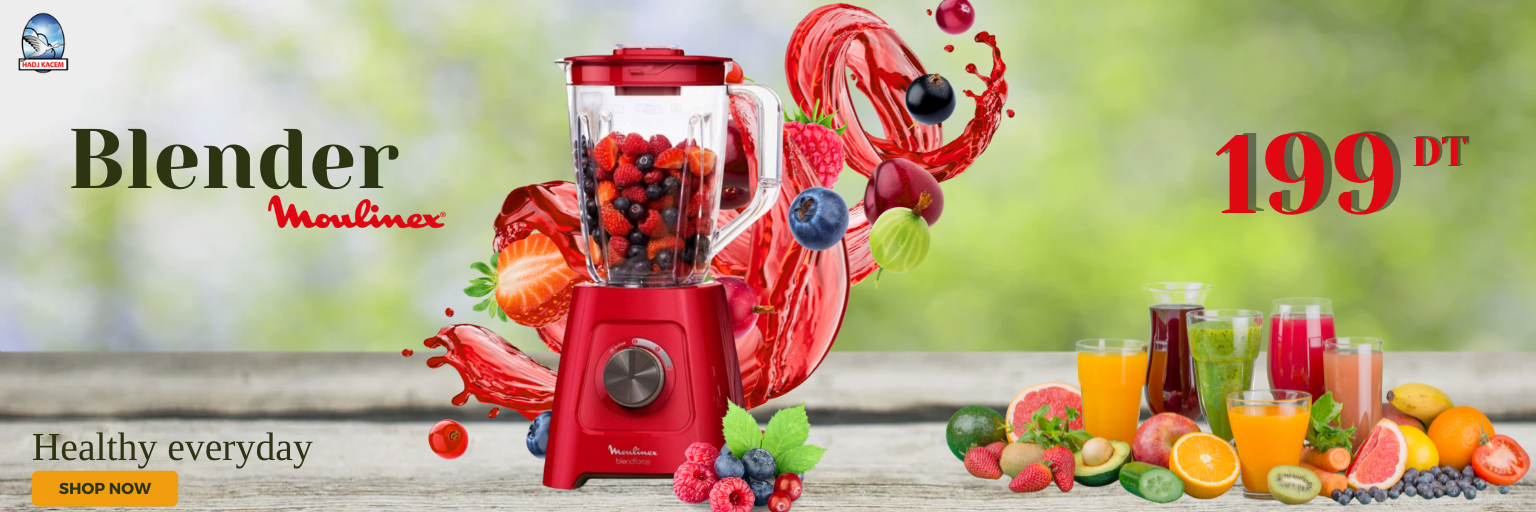 Blender MOULINEX LM2B3126 450 Watts – Blanc