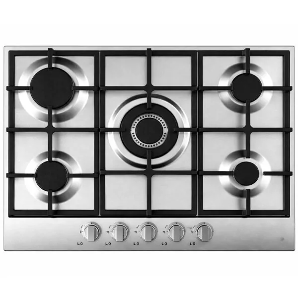 Plaque de Cuisson Encastrable Elleti 22380N 5 Feux 70Cm Inox