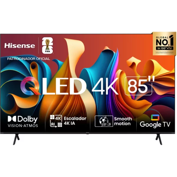 TV HISENSE 85″ Smart 85Q6N QLED 4K UHD - Noir