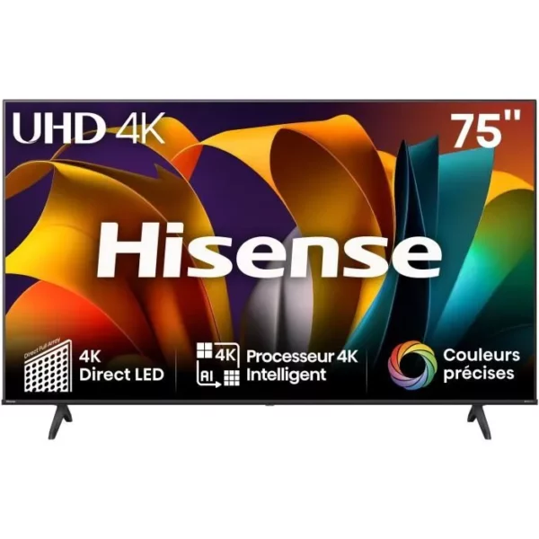 TV HISENSE 75" Smart Série A6N 4K ULTRA HD - Noir