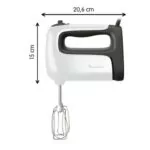 Batteur a Main MOULINEX Prep'Mix HM462110 500Watts - Blanc&Noir