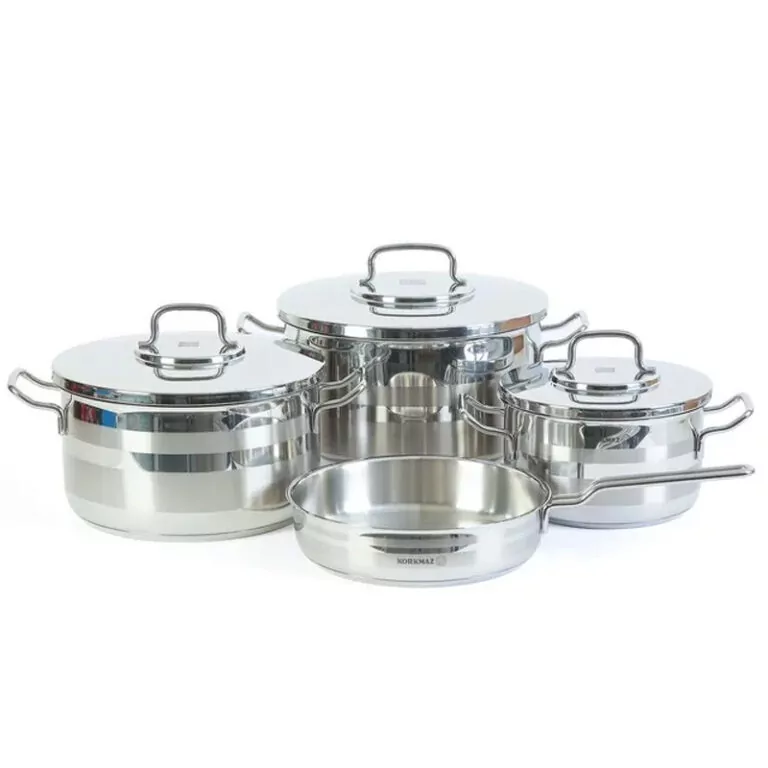 Batterie de Cuisine KORKMAZ Astra 7 Pièces A2054 Inox