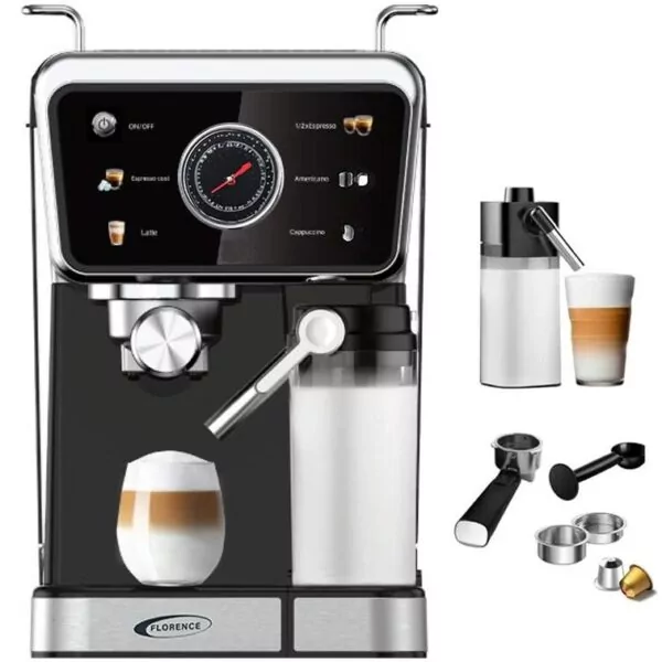Machine à Café Florence 1350W 1.5L HK-457 Noir