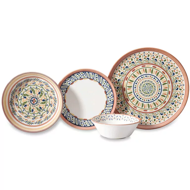 Service à Table KORKMAZ Iona 24 Pièces A8344 Marron