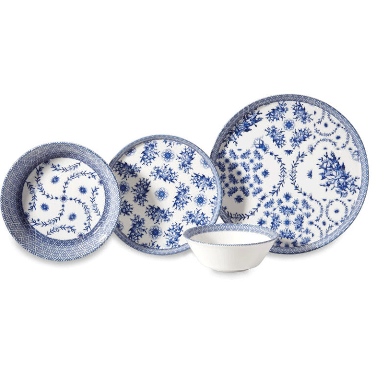 Service à Table KORKMAZ Iona 24 Pièces A8345 Bleu