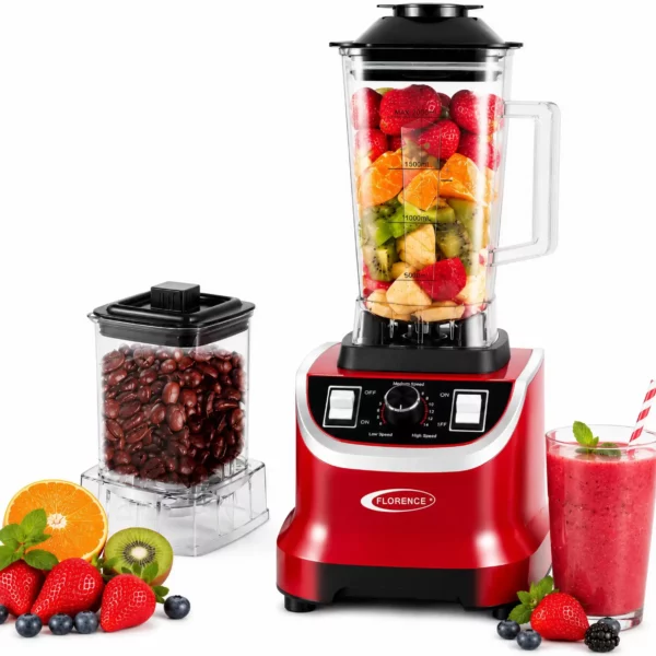 Blender électrique 2en1 Florence 2L 2800W R2828 Rouge