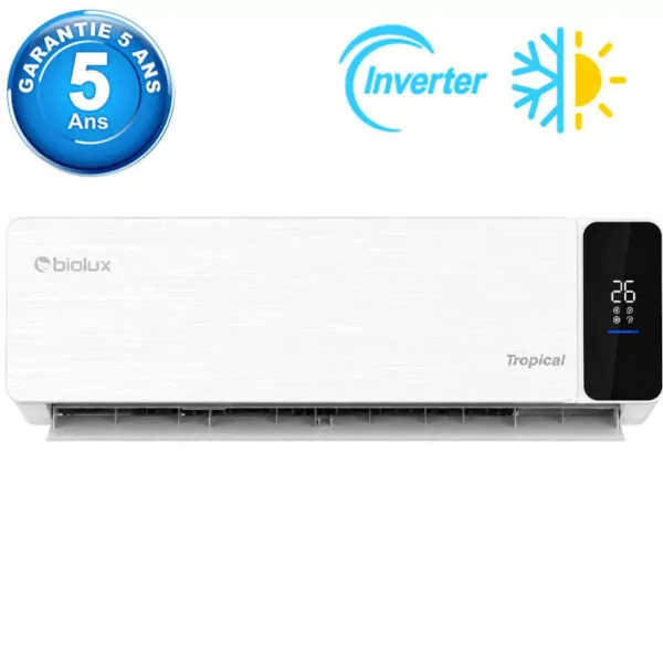 Climatiseur Biolux 12000 BTU Inverter Tropicalisé Chaud Froid Blanc