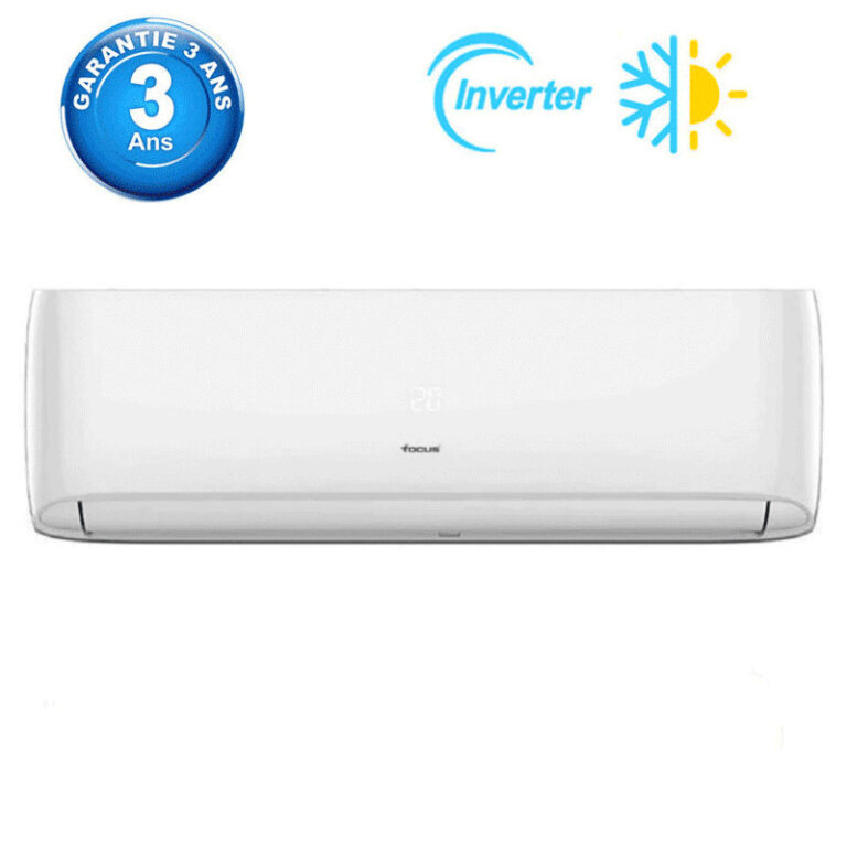 Climatiseur Focus 9000 BTU Inverter Tropicalisé FC-9CH Chaud & Froid Blanc